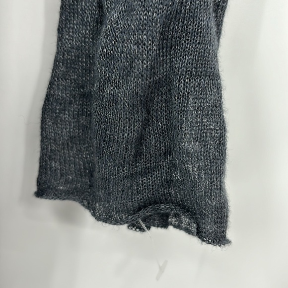 Eileen Fisher Open Front Linen Blend Gray Metallic Cardigan Women’s Size XS - Picture 2 of 7